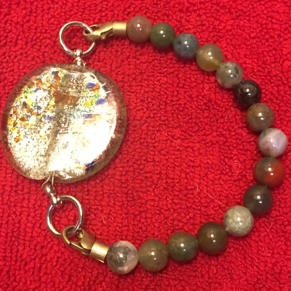 Hand Made Glass Bead Bracelet